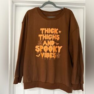 SHEIN Thick Thighs and Spooky Vibes Sweater EUC 3XL